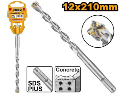 INGCO Kőzetfúró 12 x 210 mm négyélű SDS-Plus - Image 2