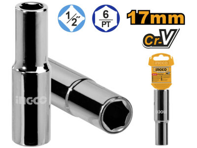 INGCO Hosszú dugókulcs 1/2" 17 mm CrV - Image 2