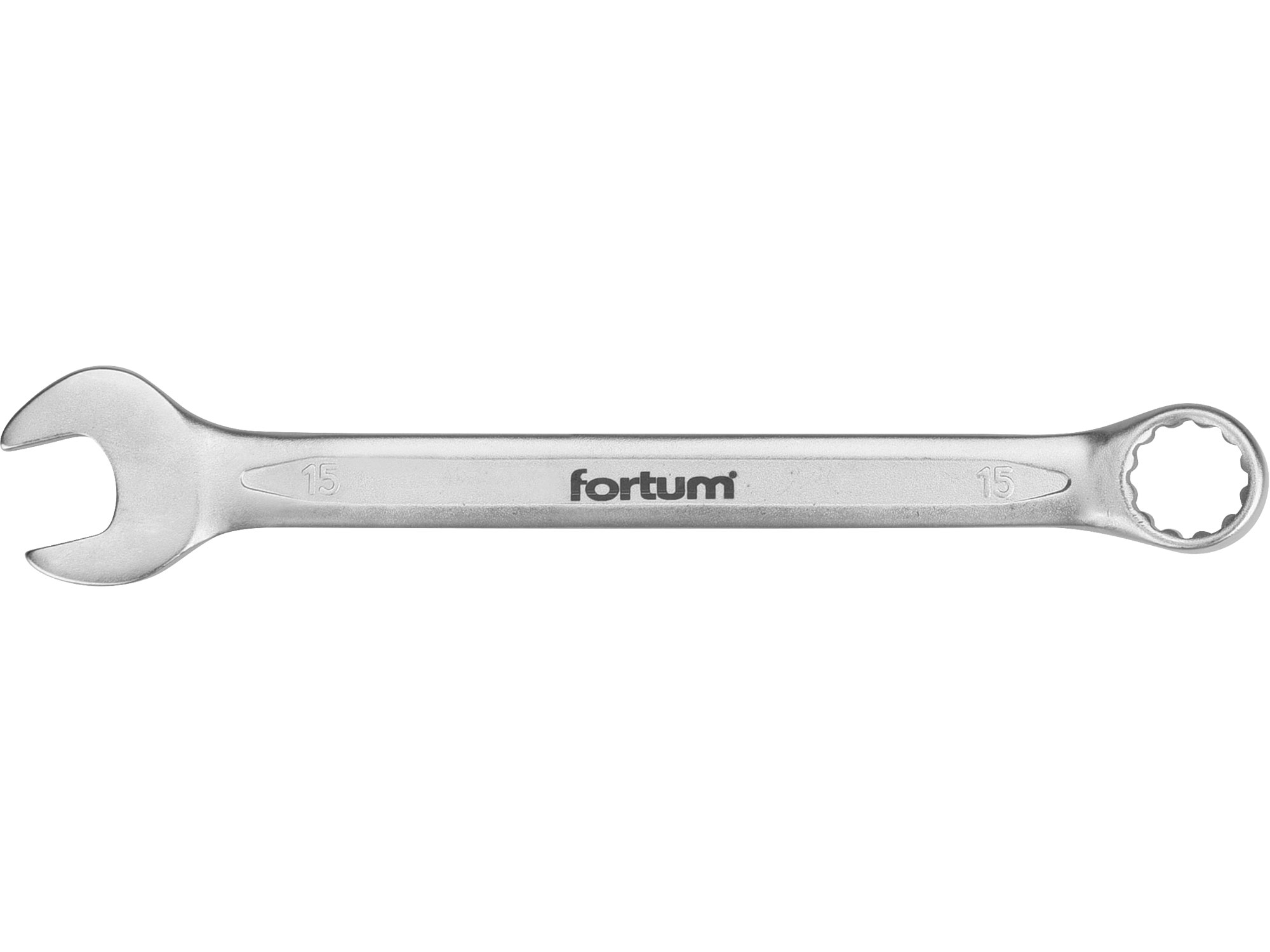 FORTUM Csillag-villáskulcs 15 mm (matt króm)
